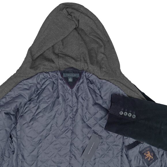 NEW Tommy Hilfiger Sportcoat Blazer Navy Weathered Corduroy Light Poly Insulated - Picture 3 of 4